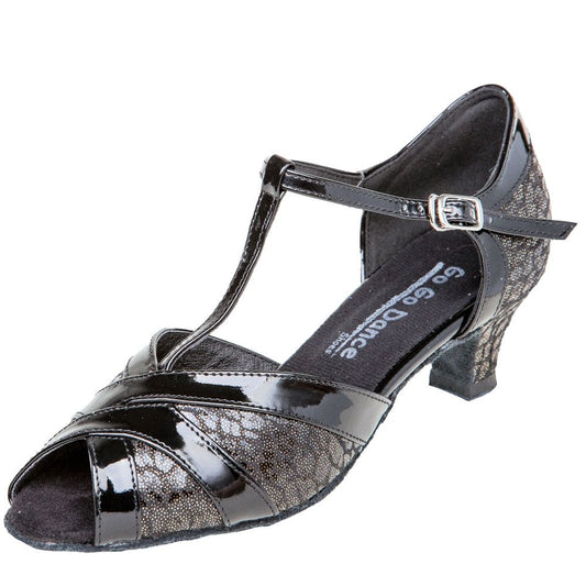 1.3" Tapered Heel Open Toe Ballroom Shoe GO7301 - Final Sale