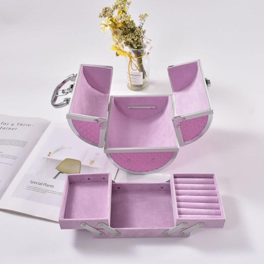 2019 Pillow design Aluminium alloy Make up Box Makeup Case Beauty Case Kabootle Cosmetic box Multi Tier