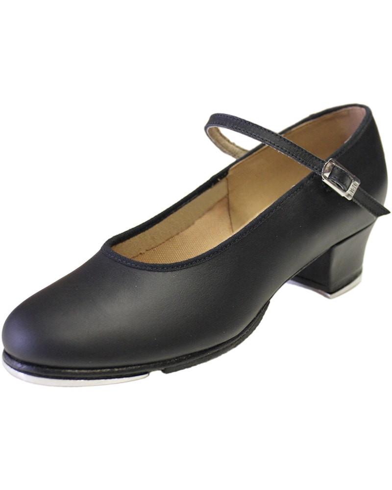 Consignment BLOCH 8.5 Black SHOWTAPPER 1.5" CUBAN HEEL LEATHER TAP SHOES - S0323L WOMENS